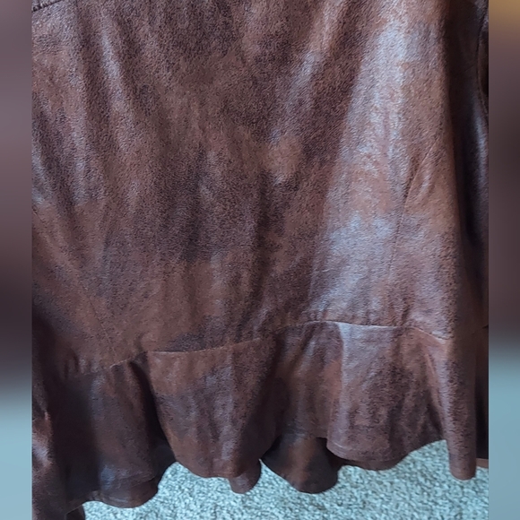 INC Peplum Faux Leather Blazer - Picture 4 of 8